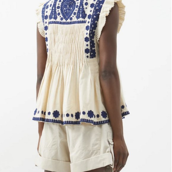Sea Holly Soutache Top in Cream - Picture 9 of 9